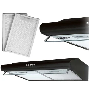 Витяжка під корпусна кухонна - абсорбер 60см Berdsen BE-10-A чорна