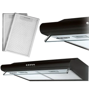 Витяжка Підшафна Кухонна Berdsen BE-10-A 60 см Чорна для Компактної Кухні