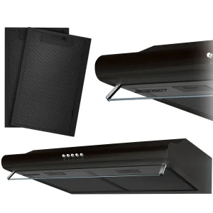 Витяжка Підшафна Кухонна Berdsen BE-10-A 50 см Чорна з Механічним Керуванням для Щоденного Використання