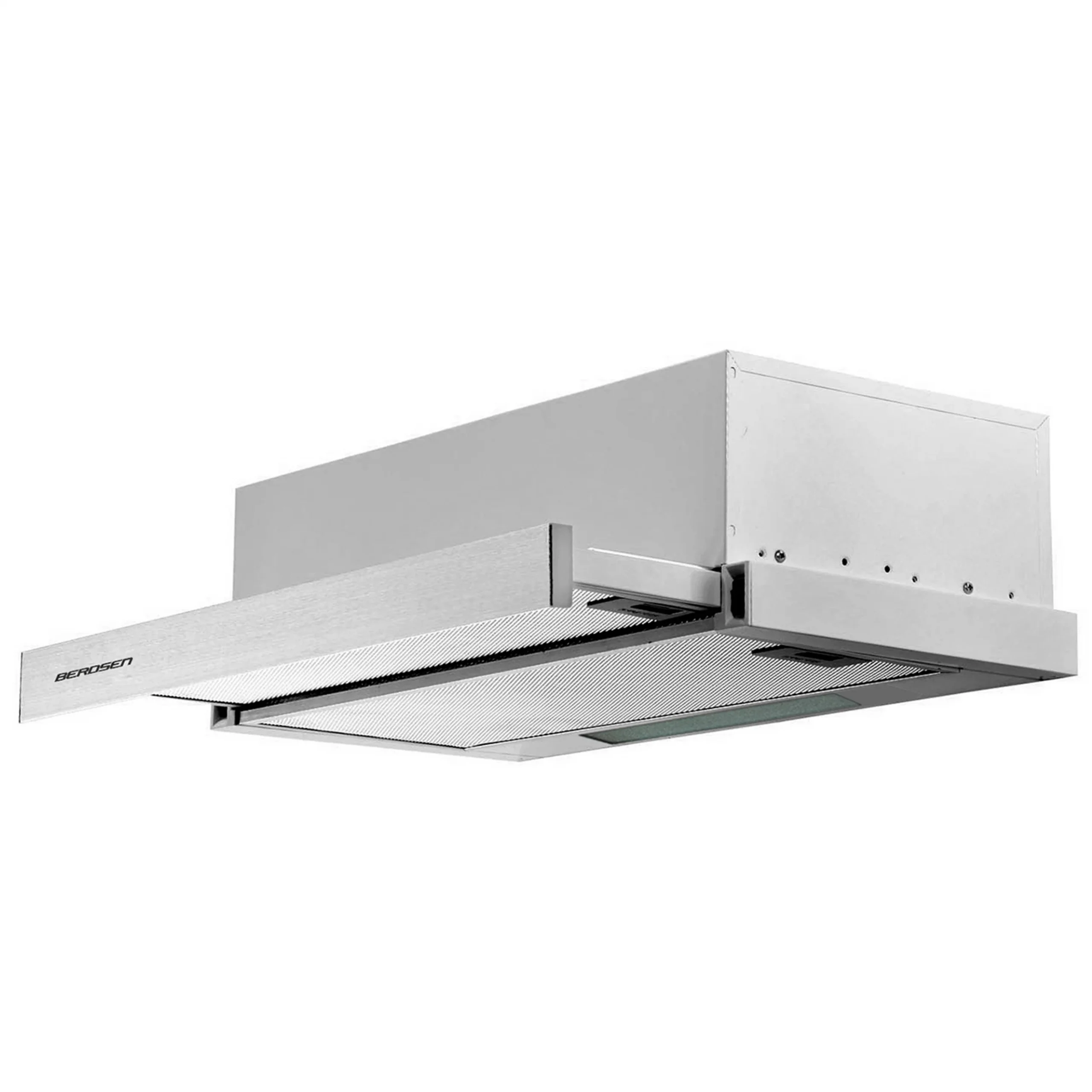 Витяжка Телескопічна Berdsen BE-60-LW 60 см INOX з Висувною Панеллю та LED-Підсвіткою - Зображення 2