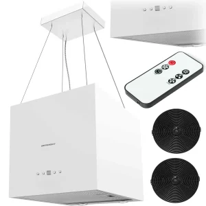 Острівна Кухонна Витяжка Berdsen 40E 40 см з 2 Фільтрами для Централізованого Обігріву Кухні