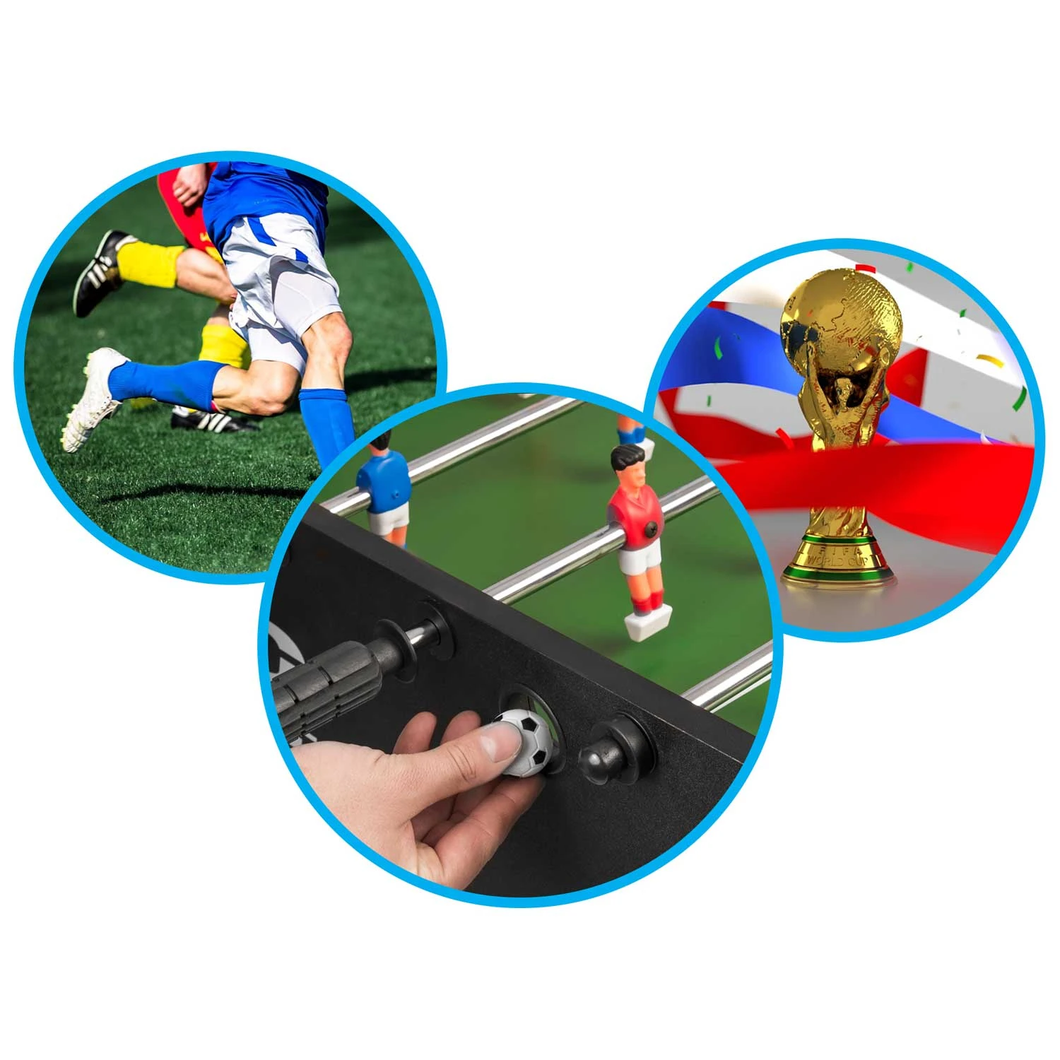 Стильний Настільний Футбольний Стіл Neo-Sport NS-402 Чорний для Захопливих Матчів - Зображення 9
