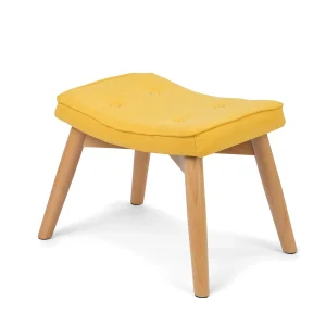 Підніжка Sofatel Norse Жовта з Контрастною Оббивкою для Яскравого Акценту в Інтер'єрі