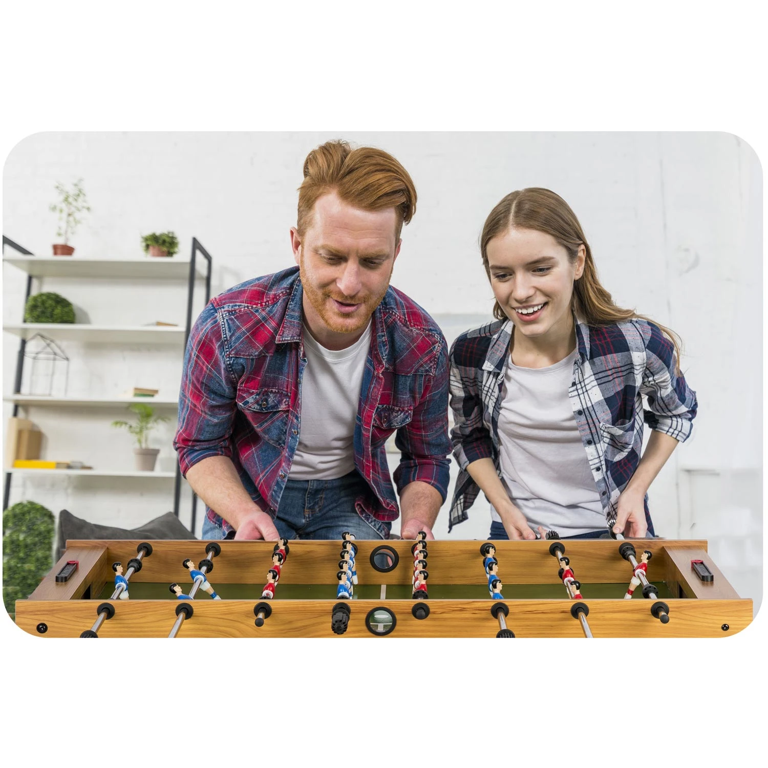 Дерев’яний Настільний Футбольний Стіл Neo-Sport NS-803 121х61х80 см для Сімейних Ігор - Зображення 7