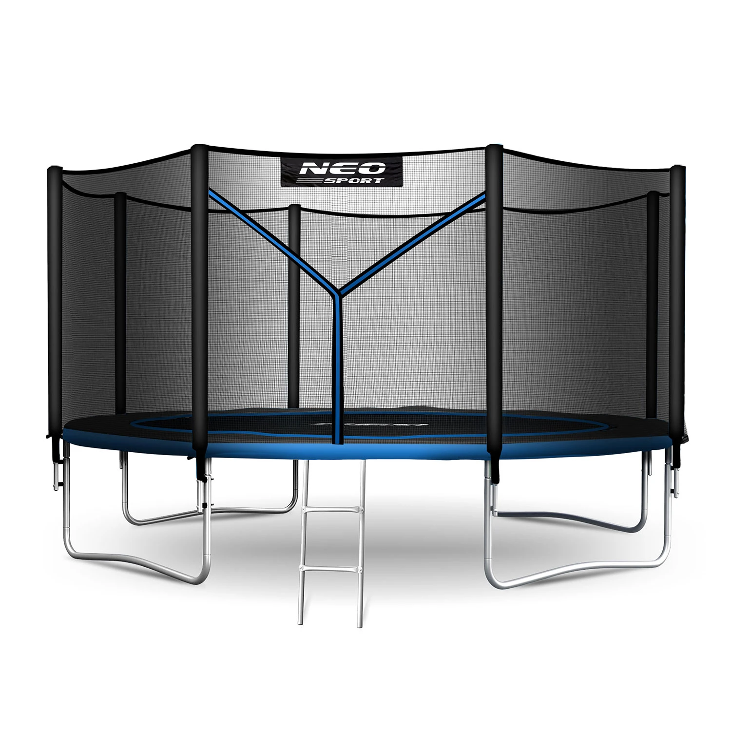 Neo-Sport 12 FT Просторий (374 см) — Садовий Батут з Драбиною та Зовнішньою Сіткою для Родинного Дозвілля - Зображення 2