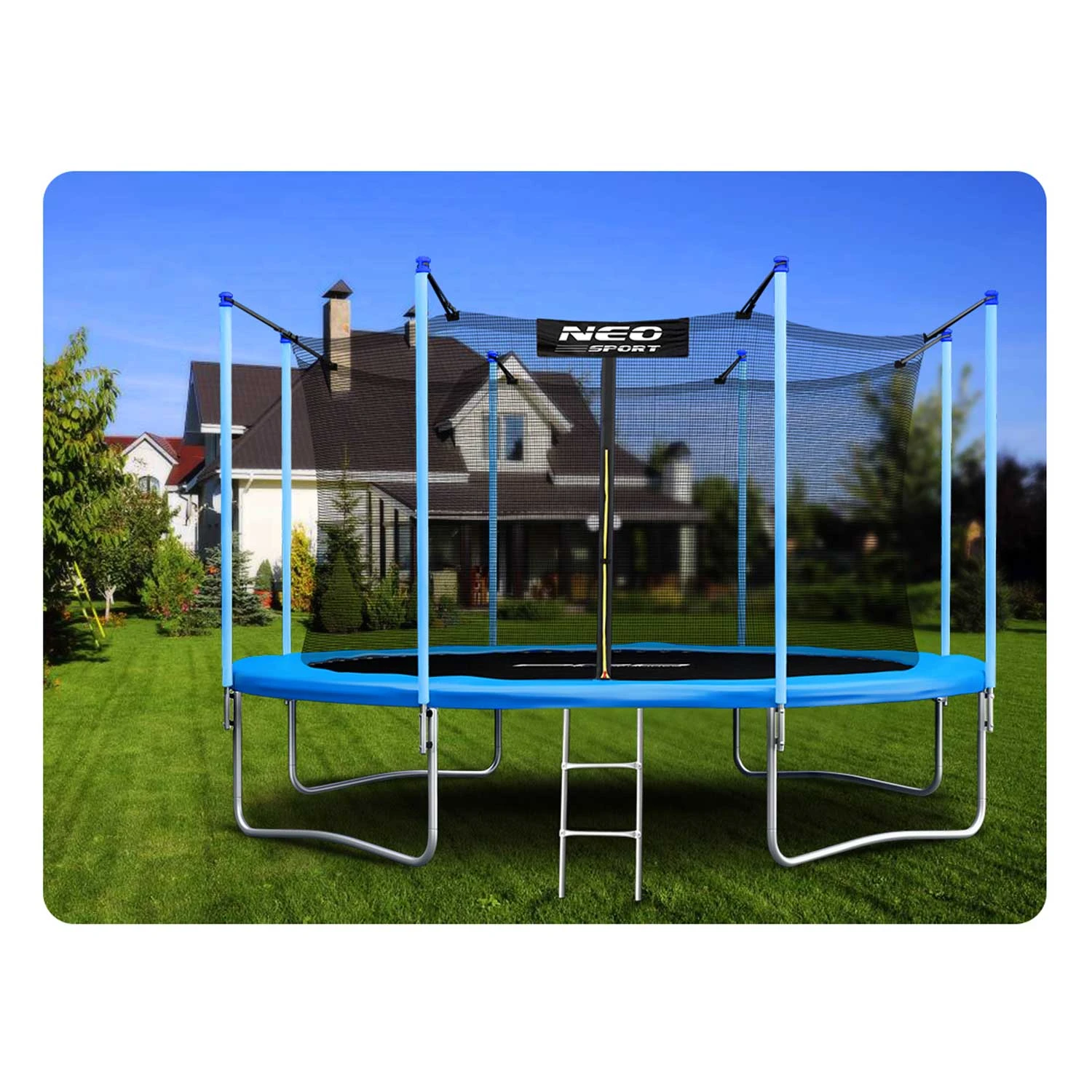 Neo-Sport 14 FT IN (435 см) — Батут з Внутрішньою Сіткою та Драбиною для Великої Родини - Зображення 2