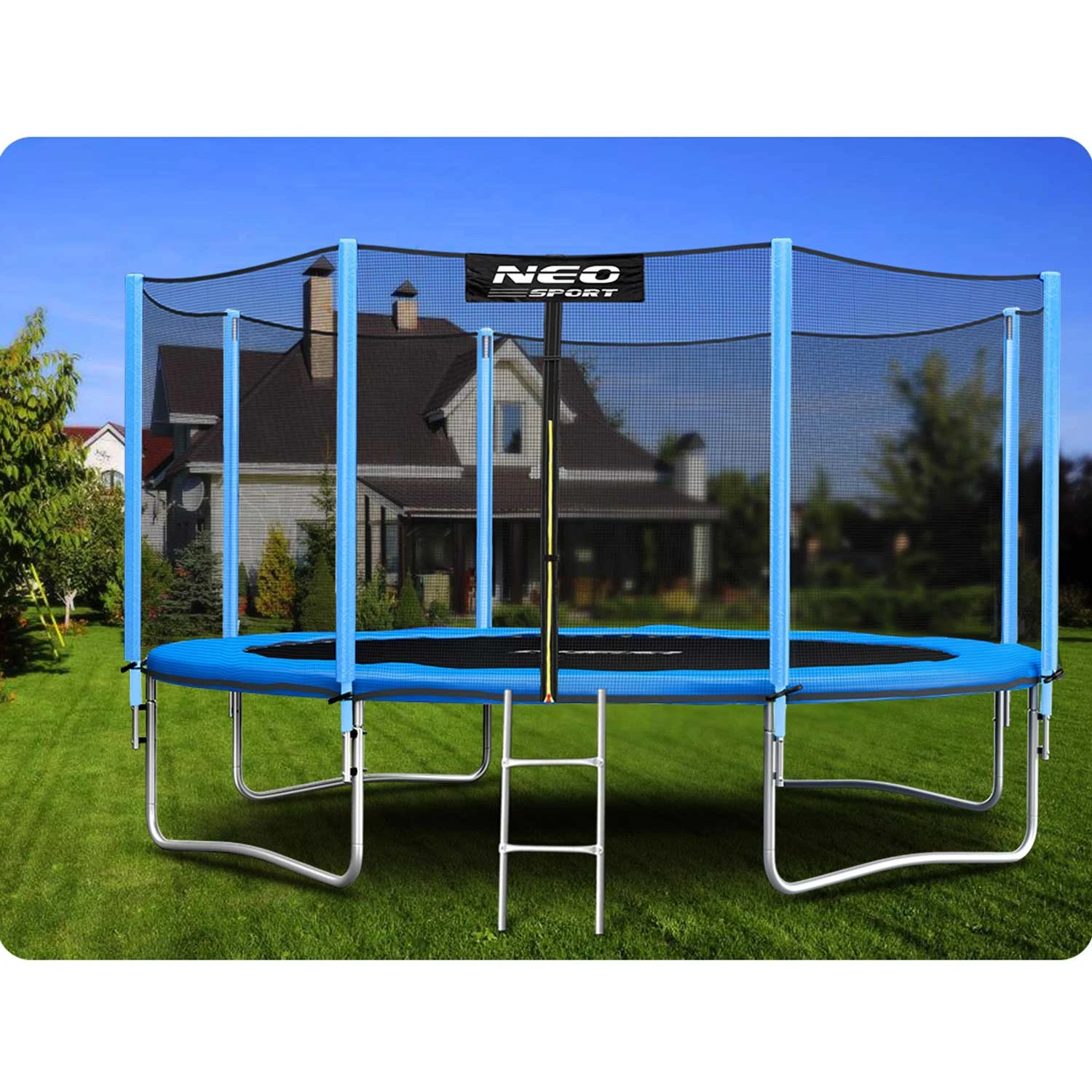 Neo-Sport 14 FT (435 см) — Великий Батут із Зовнішньою Сіткою та Драбиною для Сімейного Відпочинку - Зображення 4