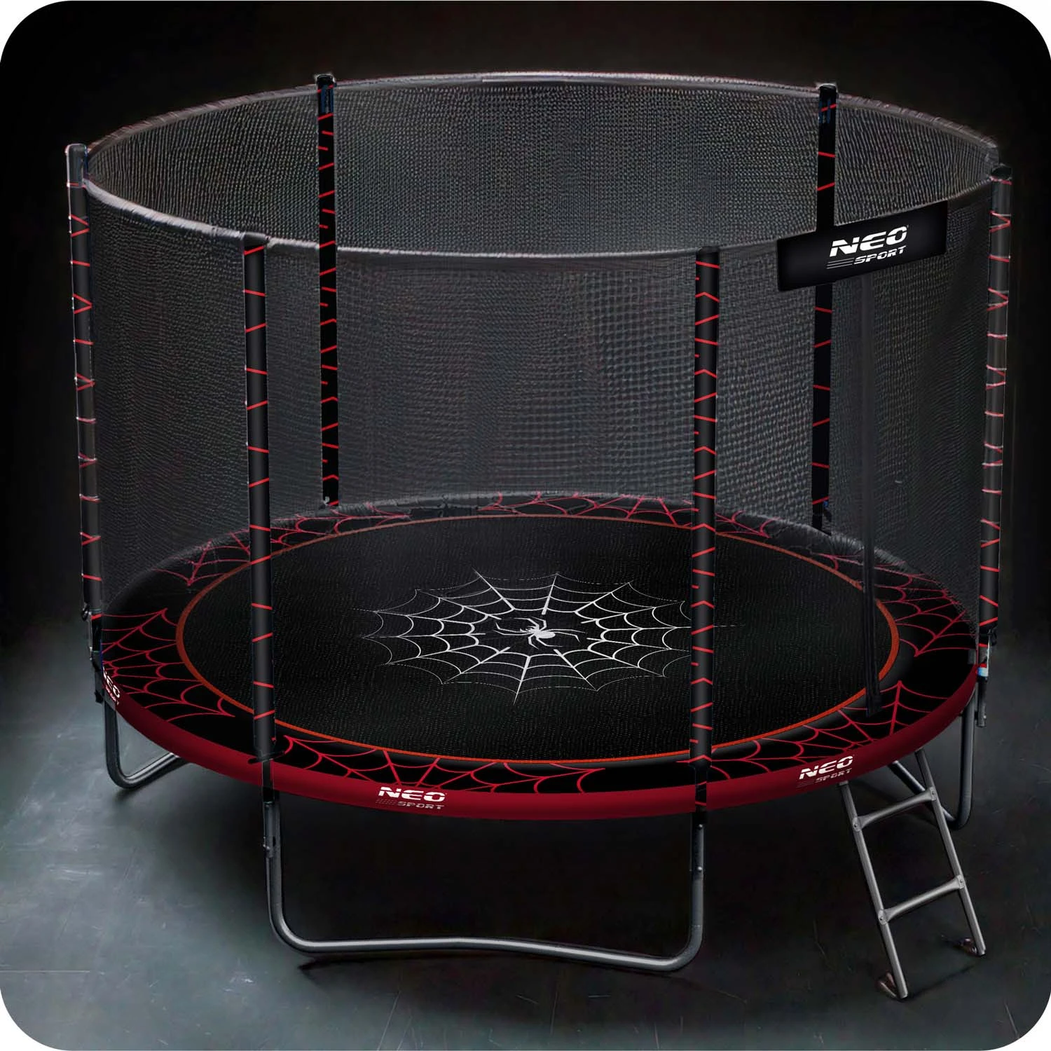 Neo-Sport 6 FT OUT (183 см) — Садовий Батут із Зовнішньою Сіткою та Драбиною для Маленького Простору - Зображення 3