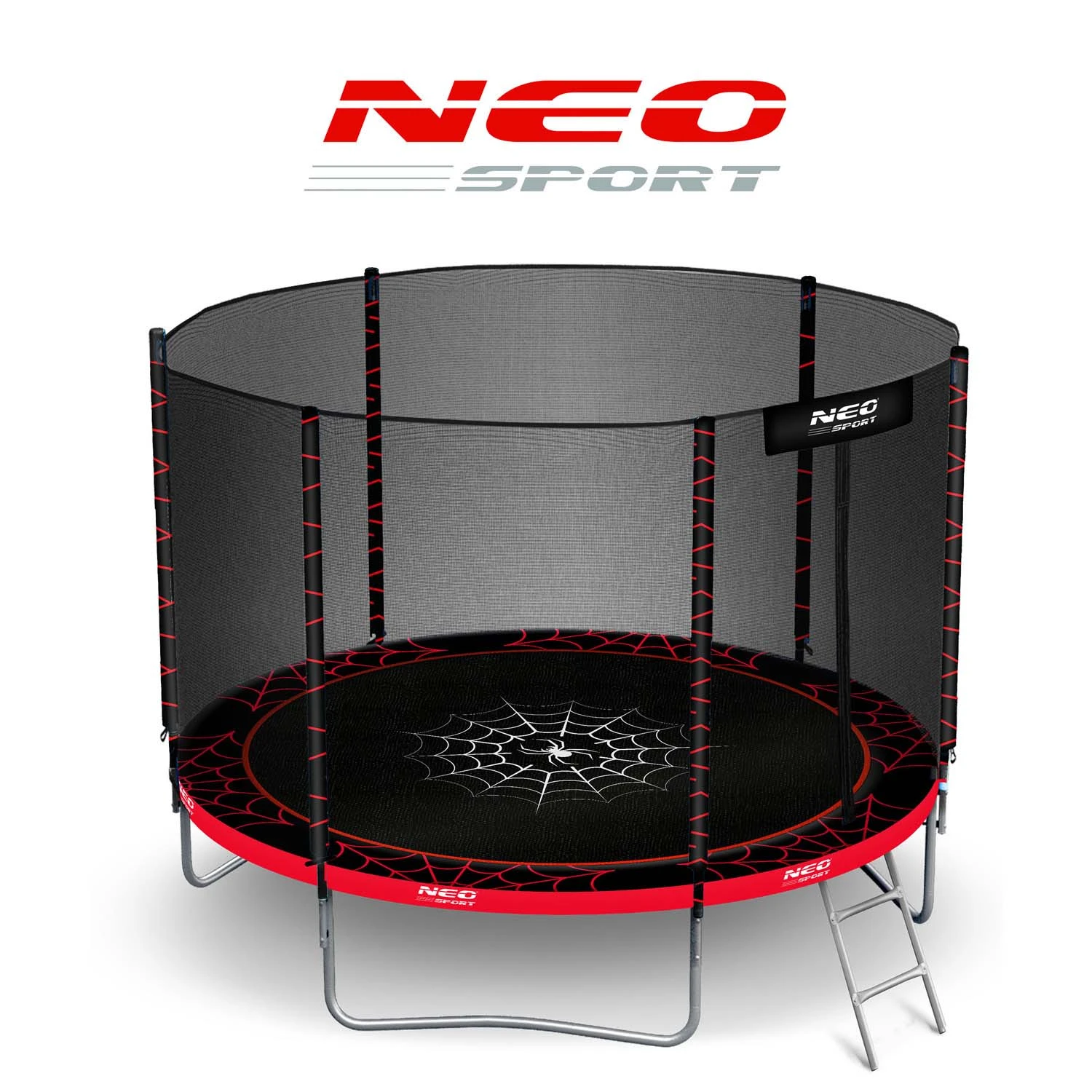 Neo-Sport 6 FT OUT (183 см) — Садовий Батут із Зовнішньою Сіткою та Драбиною для Маленького Простору - Зображення 8