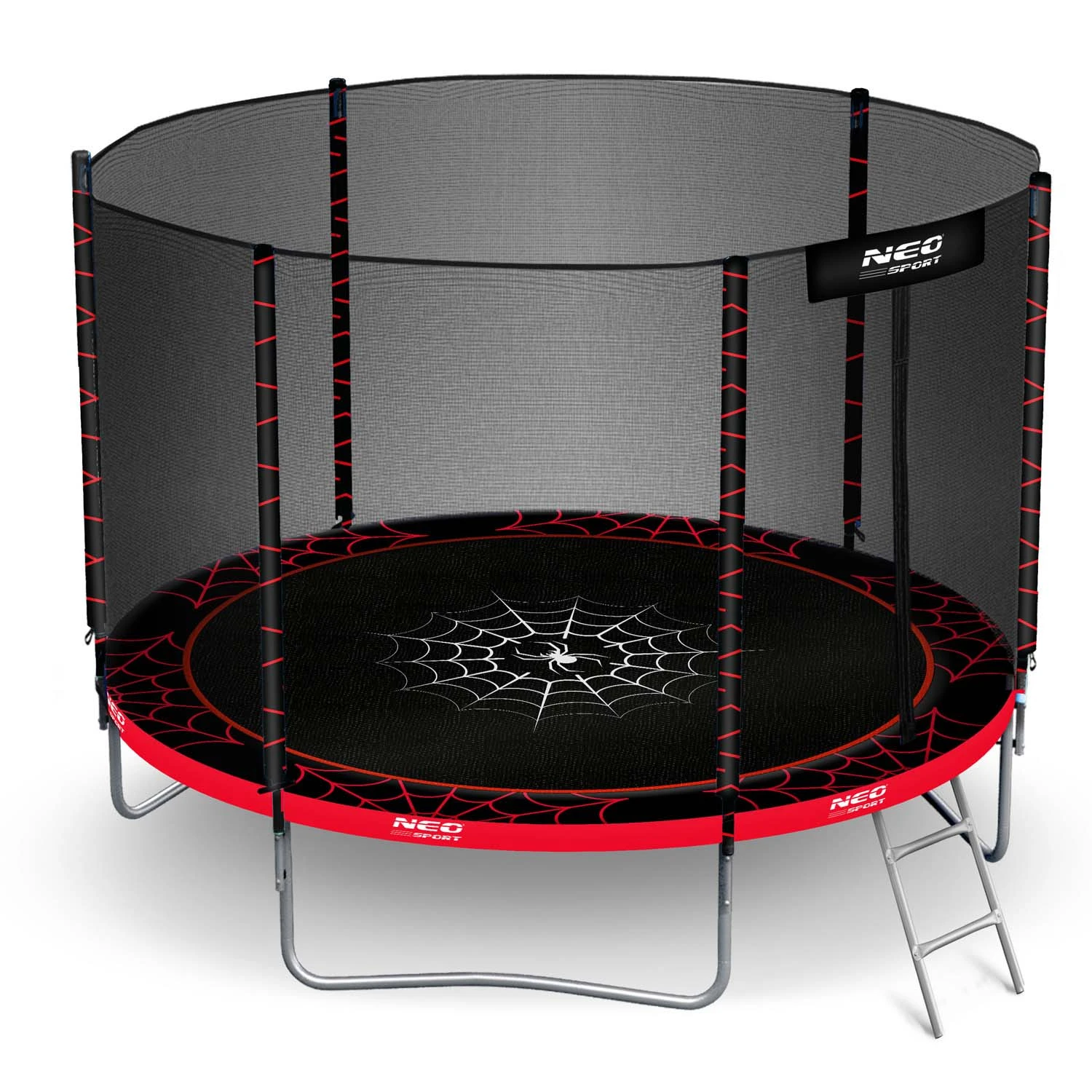 Neo-Sport 6 FT OUT (183 см) — Садовий Батут із Зовнішньою Сіткою та Драбиною для Маленького Простору - Зображення 10