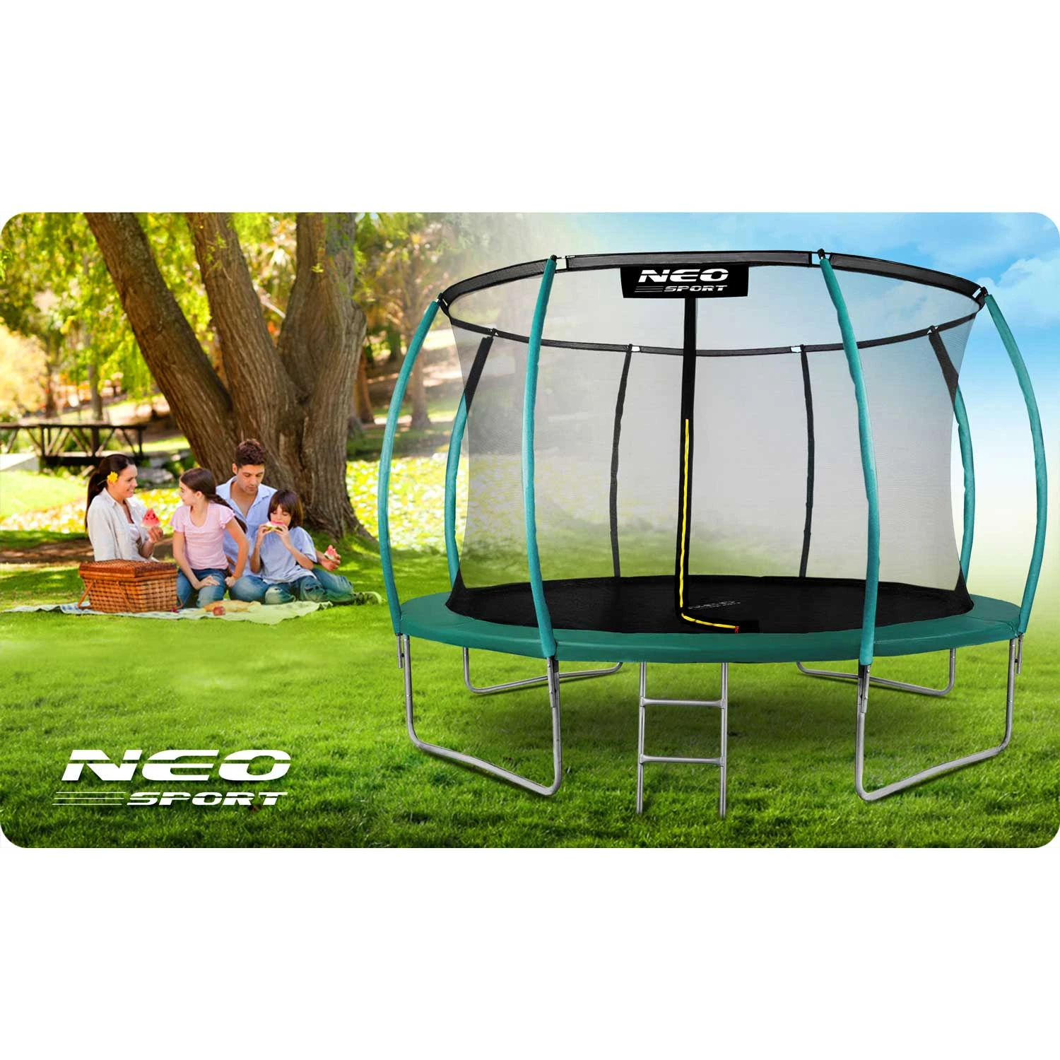 Neo-Sport 14 FT Профільований (435 см) — Надійний Батут з Внутрішньою Сіткою для Комфортних Сімейних Стрибків - Зображення 6