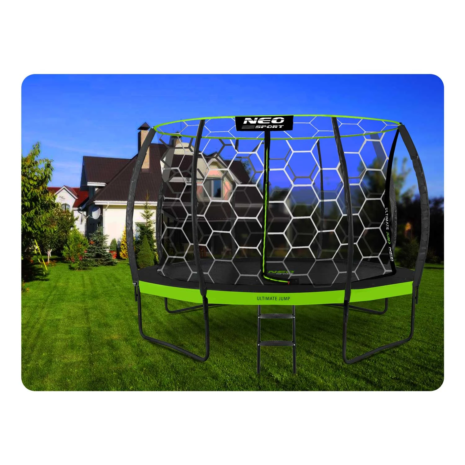 Neo-Sport 12 FT Профільований (374 см) — Садовий Батут з Внутрішньою Сіткою для Активного Відпочинку - Зображення 6
