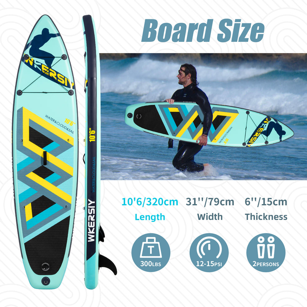 Дошка для SUP WKERSIY SUP1 340 см — Максимальна Стабільність і Комфорт на Воді - Зображення 4