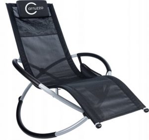 Металевий Шезлонг Carruzzo L66J Чорний — Стильний Відпочинок у Вашому Саду чи на Терасі