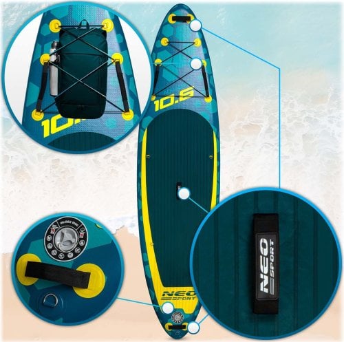 Дошка для SUP Neo-Sport Aquasurf 170203 320×84×15 см — Надійність, Стиль і Контроль на Воді - Зображення 6