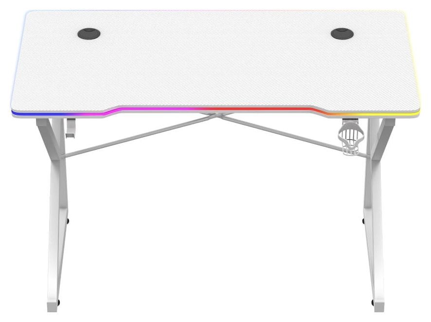 Ігровий Стіл Huzaro Hero 1.7 RGB Білий — Ергономіка та Підсвітка для Роботи і Геймінгу - Зображення 4