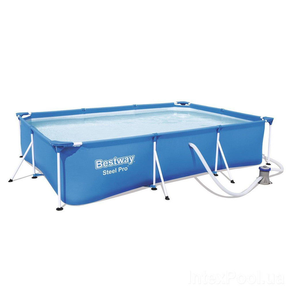 Садовий Басейн Каркасний Bestway 56411 — Прямокутний Формат 300×201×66 см для Теплих Днів - Зображення 8