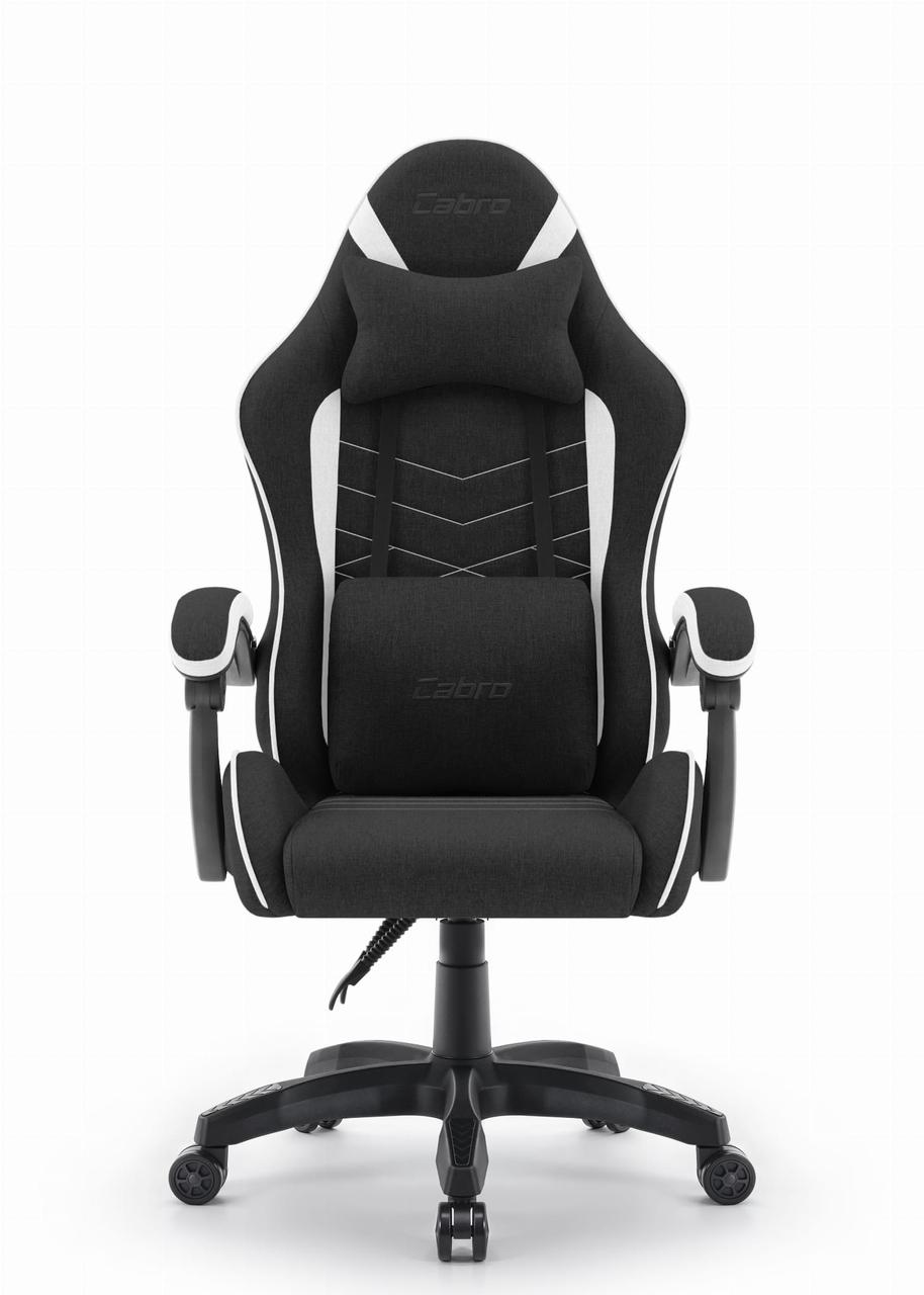 Ігрове Крісло Cabro C500 Fabric Чорно-Біле Стильний Комфорт для Геймерів - Зображення 3