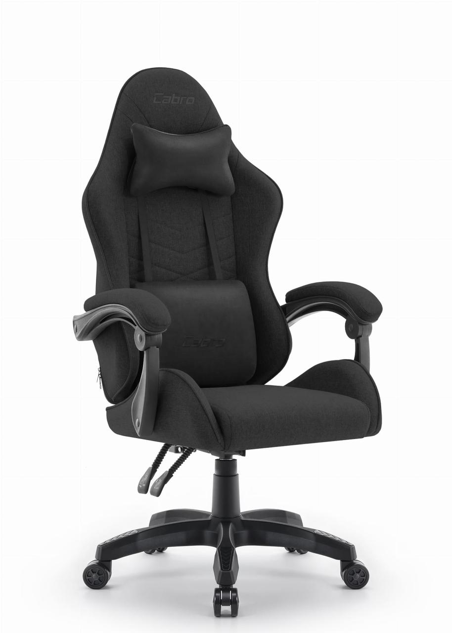 Геймерське Крісло Cabro C500 Black Fabric Чорне Ергономічний Дизайн для Ігор - Зображення 3