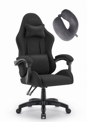 Геймерське Крісло Cabro C500 Black Fabric Чорне Ергономічний Дизайн для Ігор