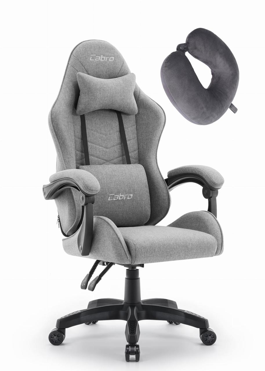 Ігрове Крісло Cabro C500 Fabric Сіро-Чорне Ідеальний Баланс Стилю та Комфорту