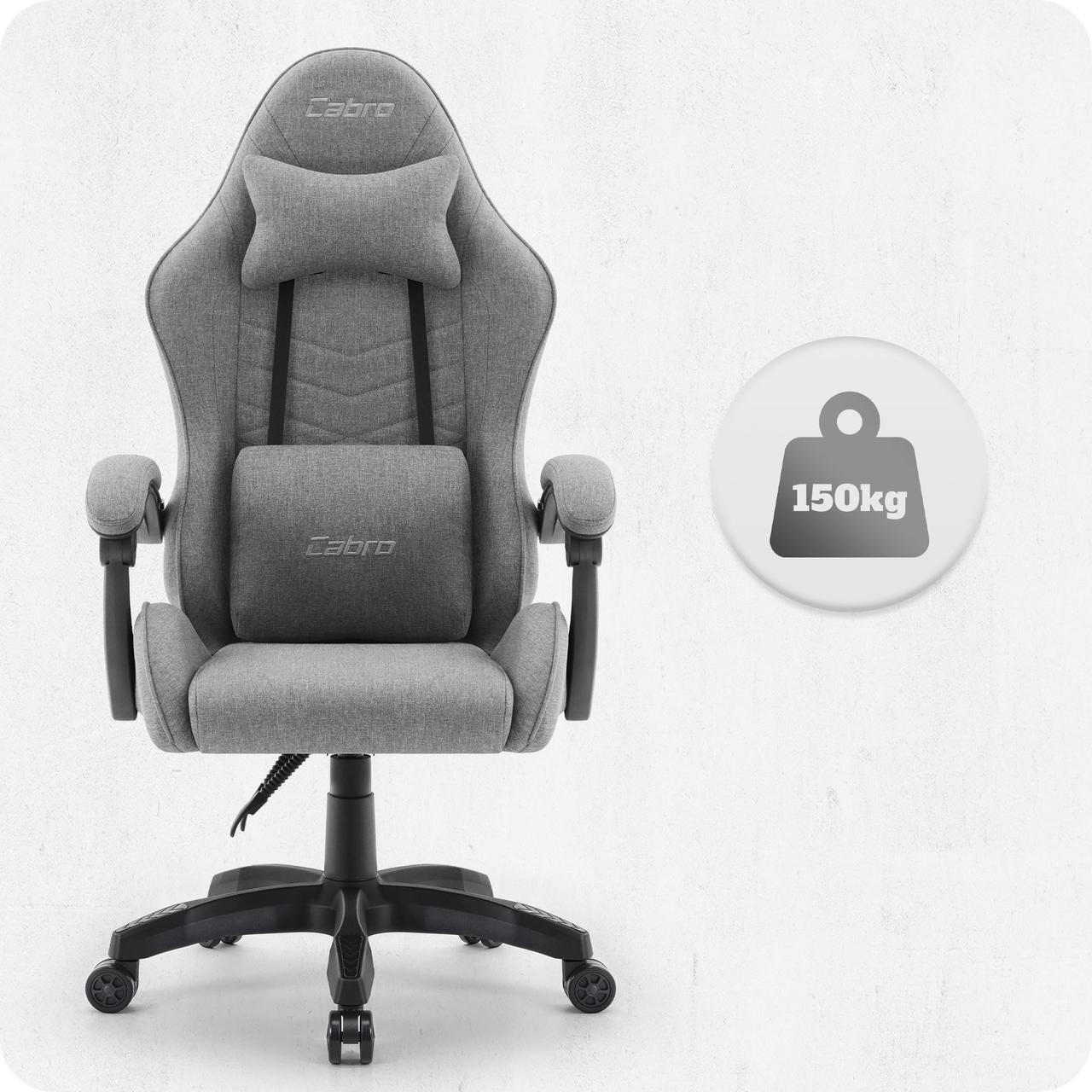 Ігрове Крісло Cabro C500 Fabric Сіро-Чорне Ідеальний Баланс Стилю та Комфорту - Зображення 8