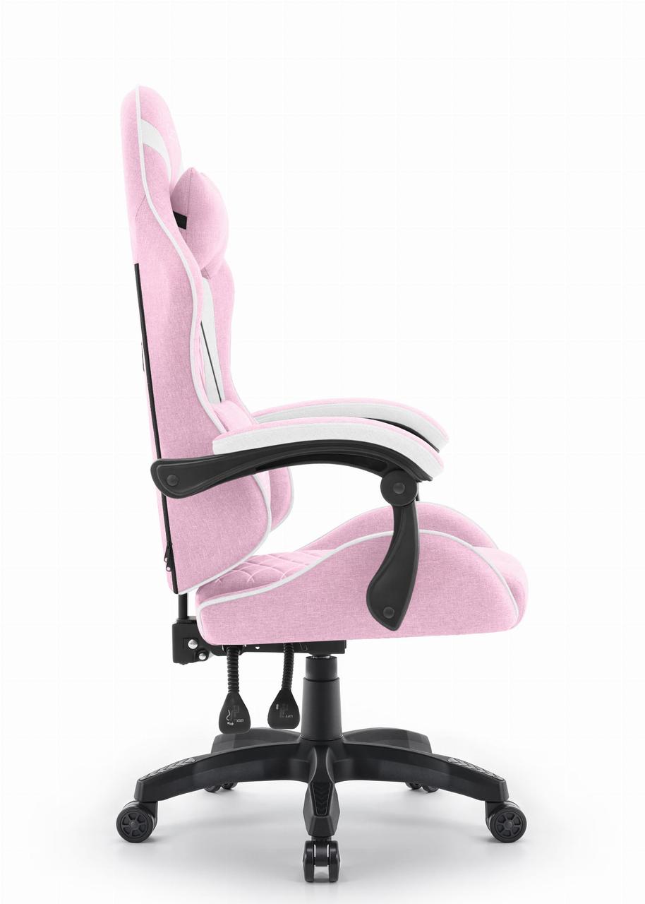 Геймерське Крісло Cabro C500 Fabric Рожево-Біле Стиль та Комфорт для Ігор - Зображення 3