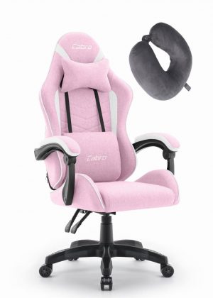 Геймерське Крісло Cabro C500 Fabric Рожево-Біле Стиль та Комфорт для Ігор