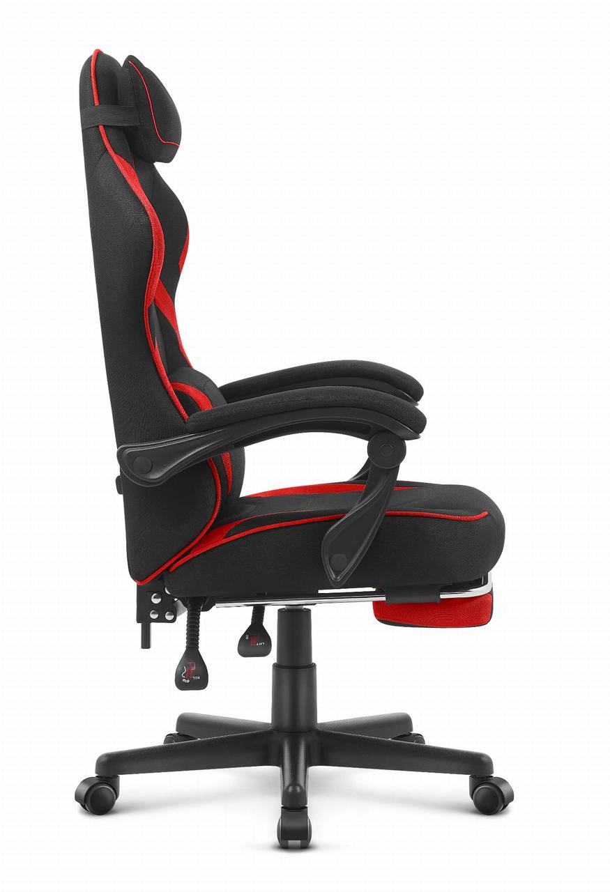 Геймерське Крісло Cabro C502 Fabric Чорно-Червоне Динамічний Стиль та Зручність - Зображення 4