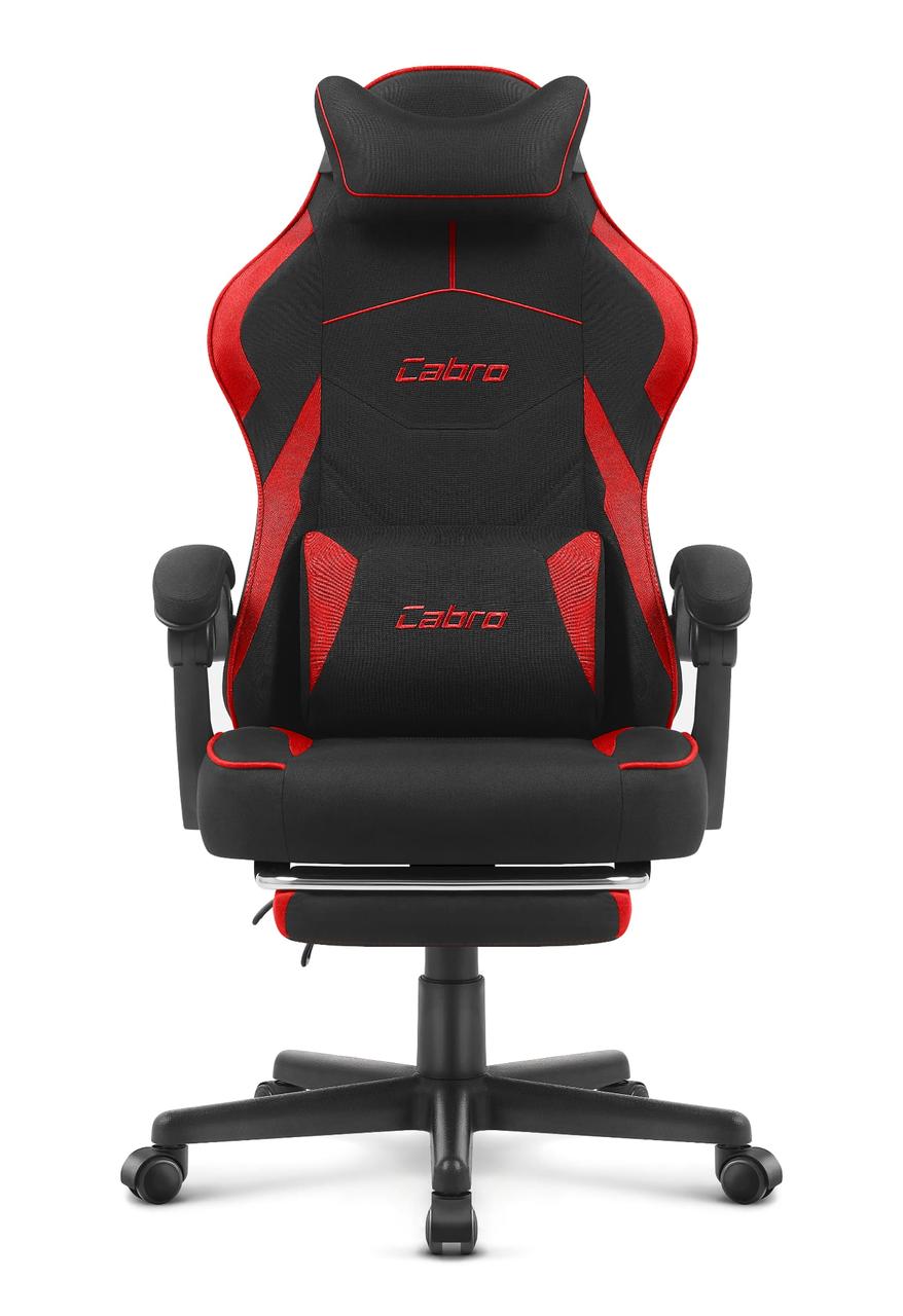 Геймерське Крісло Cabro C502 Fabric Чорно-Червоне Динамічний Стиль та Зручність - Зображення 3