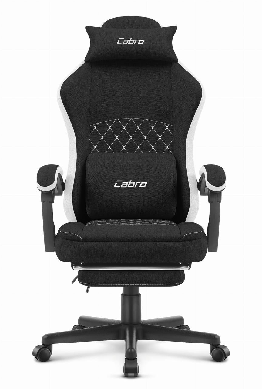 Ігрове Крісло Cabro C503 Black-White Чорно-Біле Елегантність та Зручність - Зображення 4
