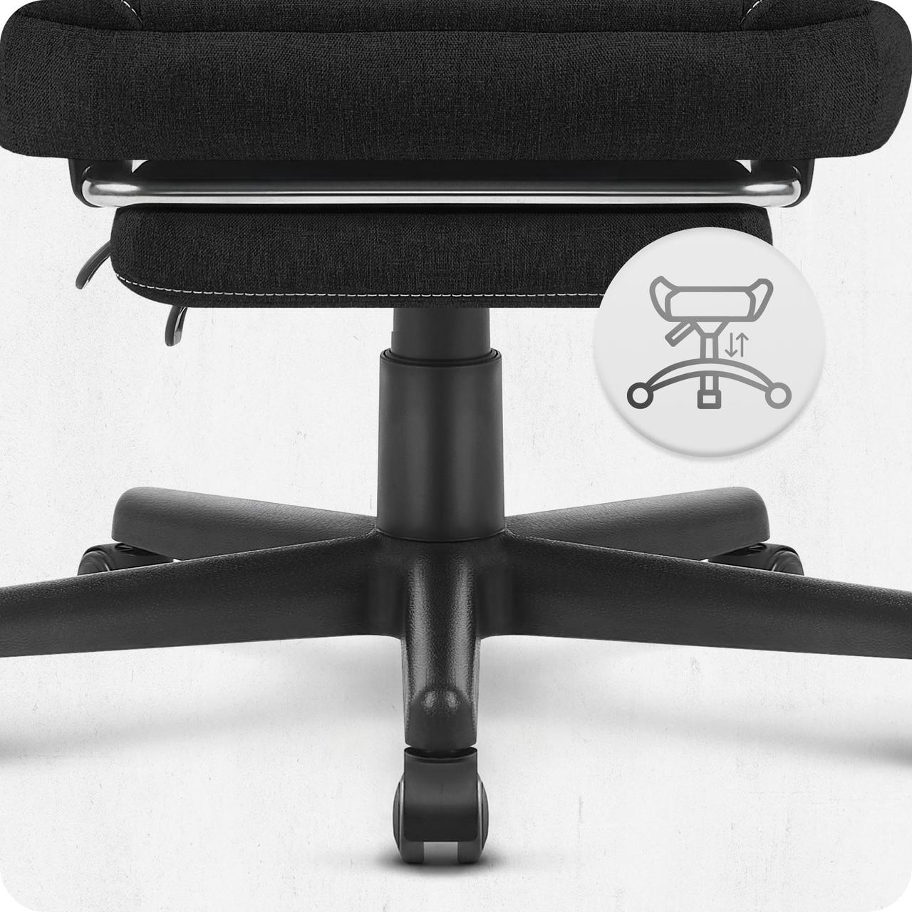 Ігрове Крісло Cabro C503 Black-White Чорно-Біле Елегантність та Зручність - Зображення 5