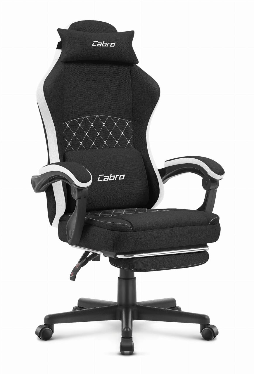 Ігрове Крісло Cabro C503 Black-White Чорно-Біле Елегантність та Зручність
