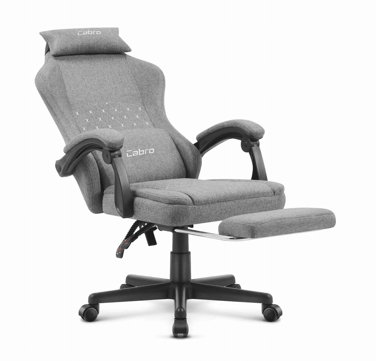 Ігрове Крісло Cabro C503 Fabric Сіре Елегантний Комфорт для Геймерів - Зображення 4