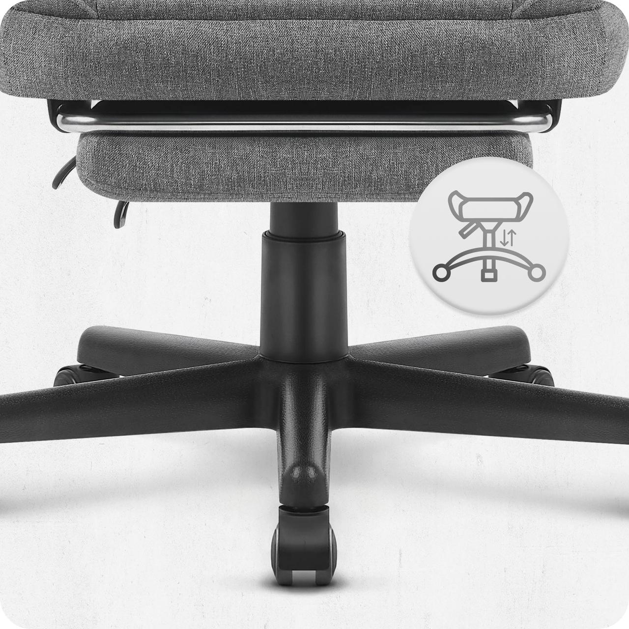 Ігрове Крісло Cabro C503 Fabric Сіре Елегантний Комфорт для Геймерів - Зображення 7