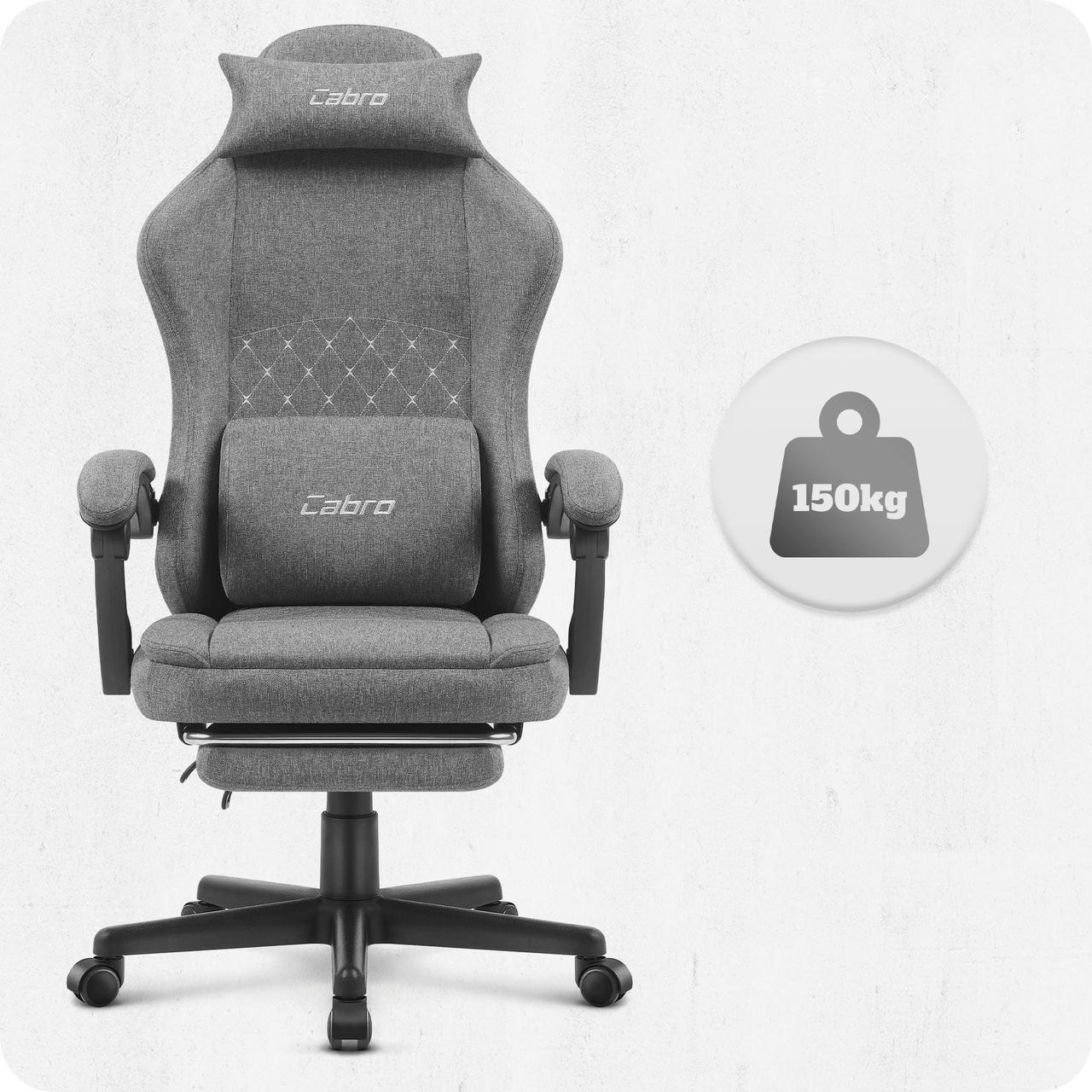 Ігрове Крісло Cabro C503 Fabric Сіре Елегантний Комфорт для Геймерів - Зображення 9