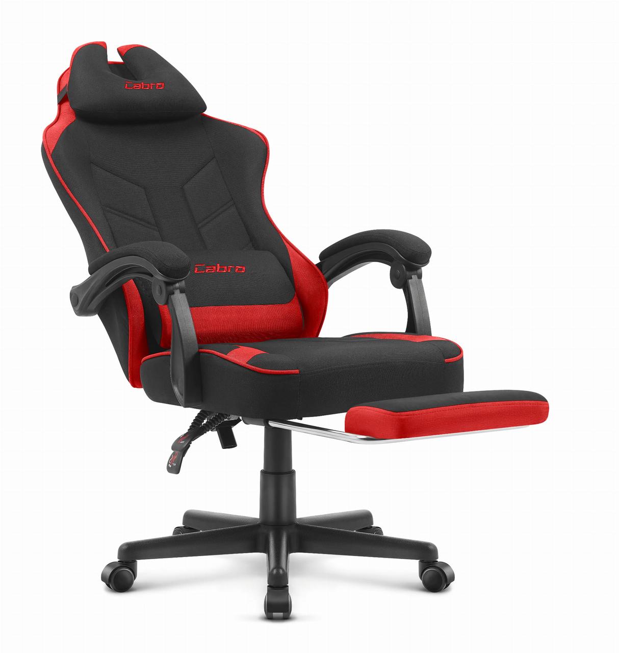 Геймерське Крісло Cabro C504 Black-Red Чорно-Червоне Потужний Стиль для Ігор - Зображення 2