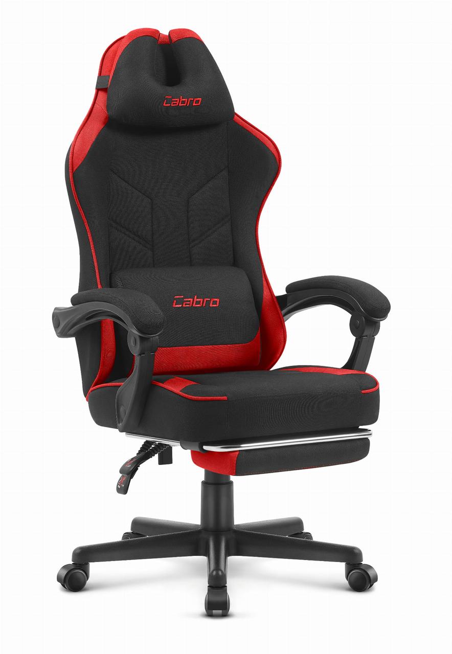 Геймерське Крісло Cabro C504 Black-Red Чорно-Червоне Потужний Стиль для Ігор
