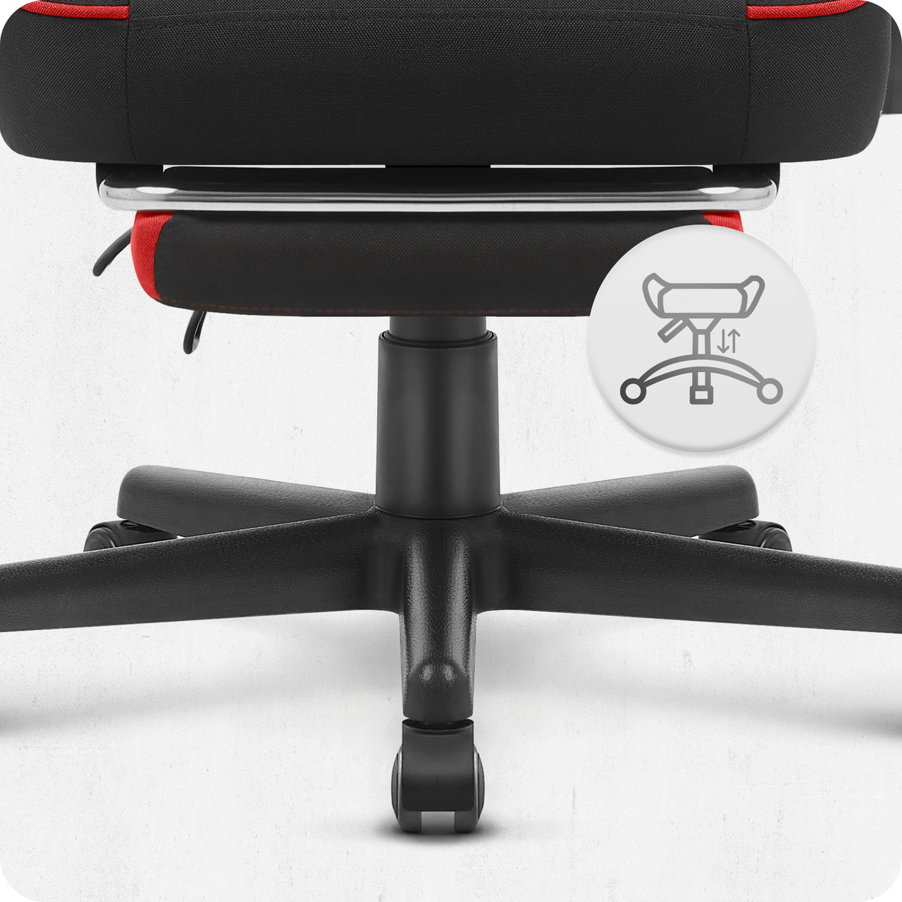 Геймерське Крісло Cabro C504 Black-Red Чорно-Червоне Потужний Стиль для Ігор - Зображення 6