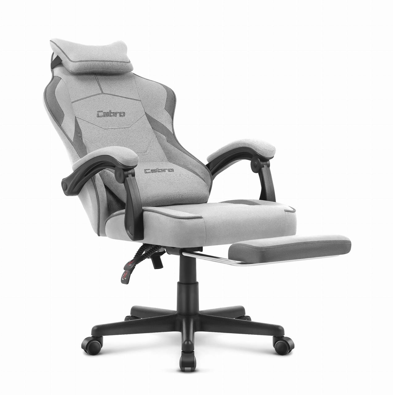 Ігрове Крісло Cabro C502 Fabric Сіро-Чорне — Стиль і Комфорт для Довготривалого Геймінгу - Зображення 4
