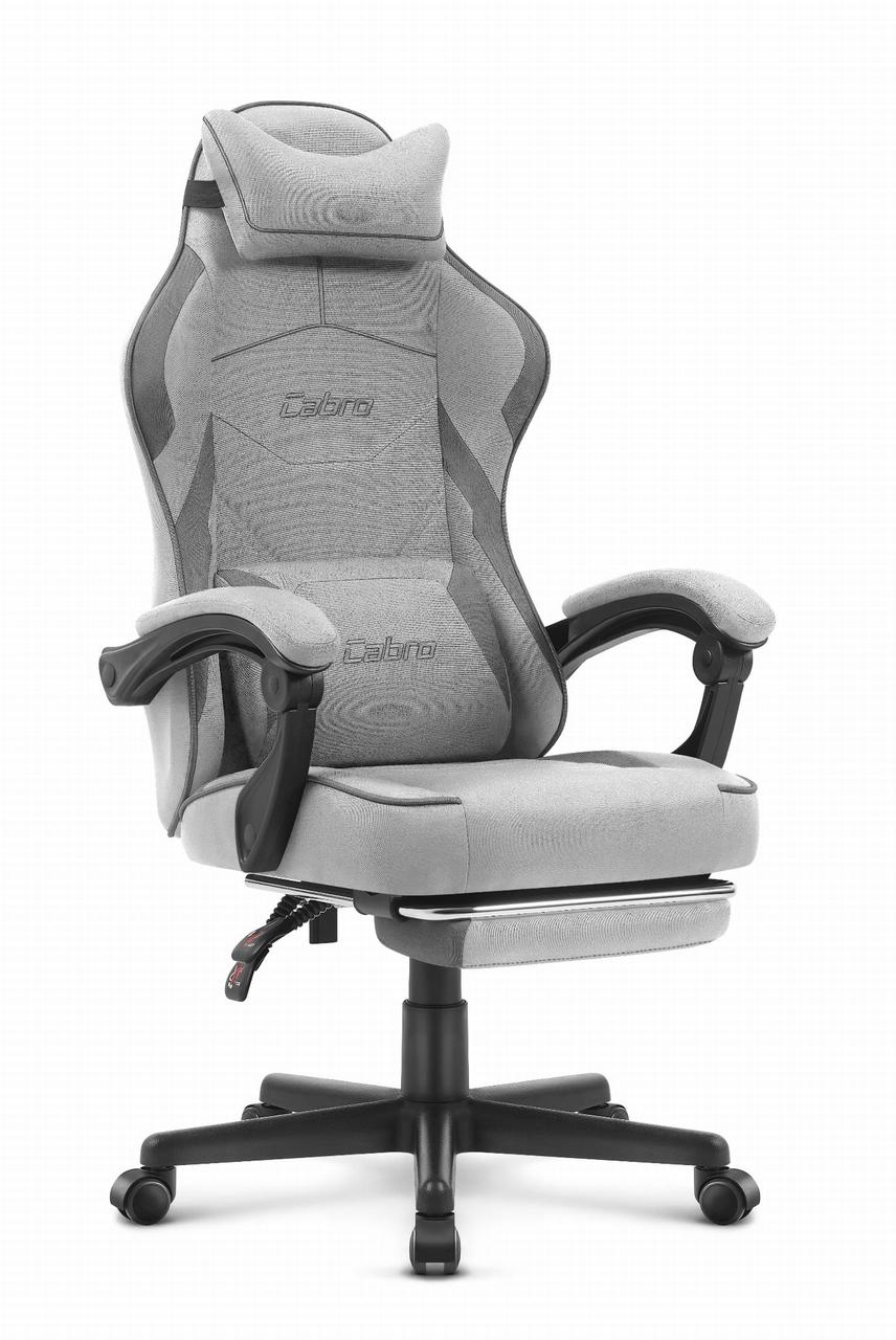 Ігрове Крісло Cabro C502 Fabric Сіро-Чорне — Стиль і Комфорт для Довготривалого Геймінгу
