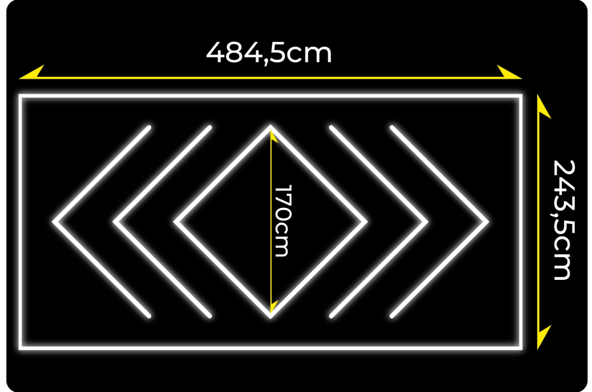 LED Панель LumiOn 484,5×243,5 см Біла — Ефективне Світло для Будь-якого Інтер’єру - Зображення 2