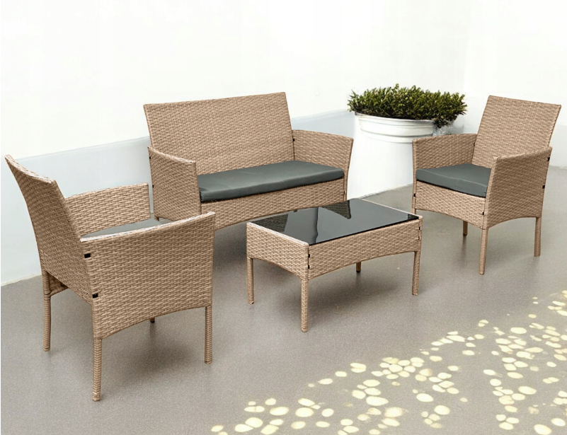 Набір Садових Меблів Ideal Garden SFS010 Бежевий — Легкий Колір і Затишна Атмосфера
