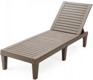 Шезлонг Costway OP70808CF Бежево-Коричневий — Стиль і Комфорт для Вашого Саду