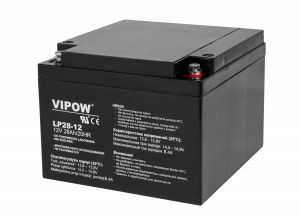 Гелевий Акумулятор Vipow 12В / 28Ah BAT0230 — Компактне Рішення для Стабільної Роботи Пристроїв