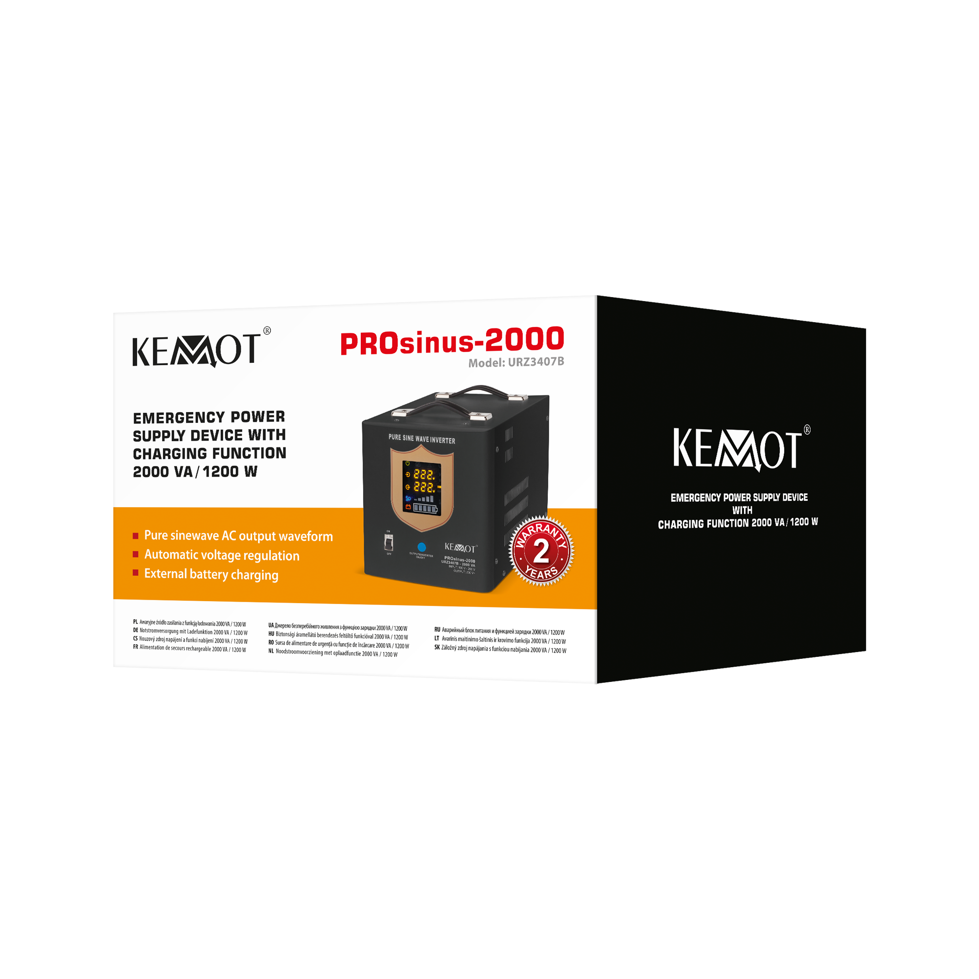 Джерело Безперебійного Живлення KEMOT PROsinus-2000 URZ3407B — Стабільність і Надійність для Ваших Систем - Зображення 4