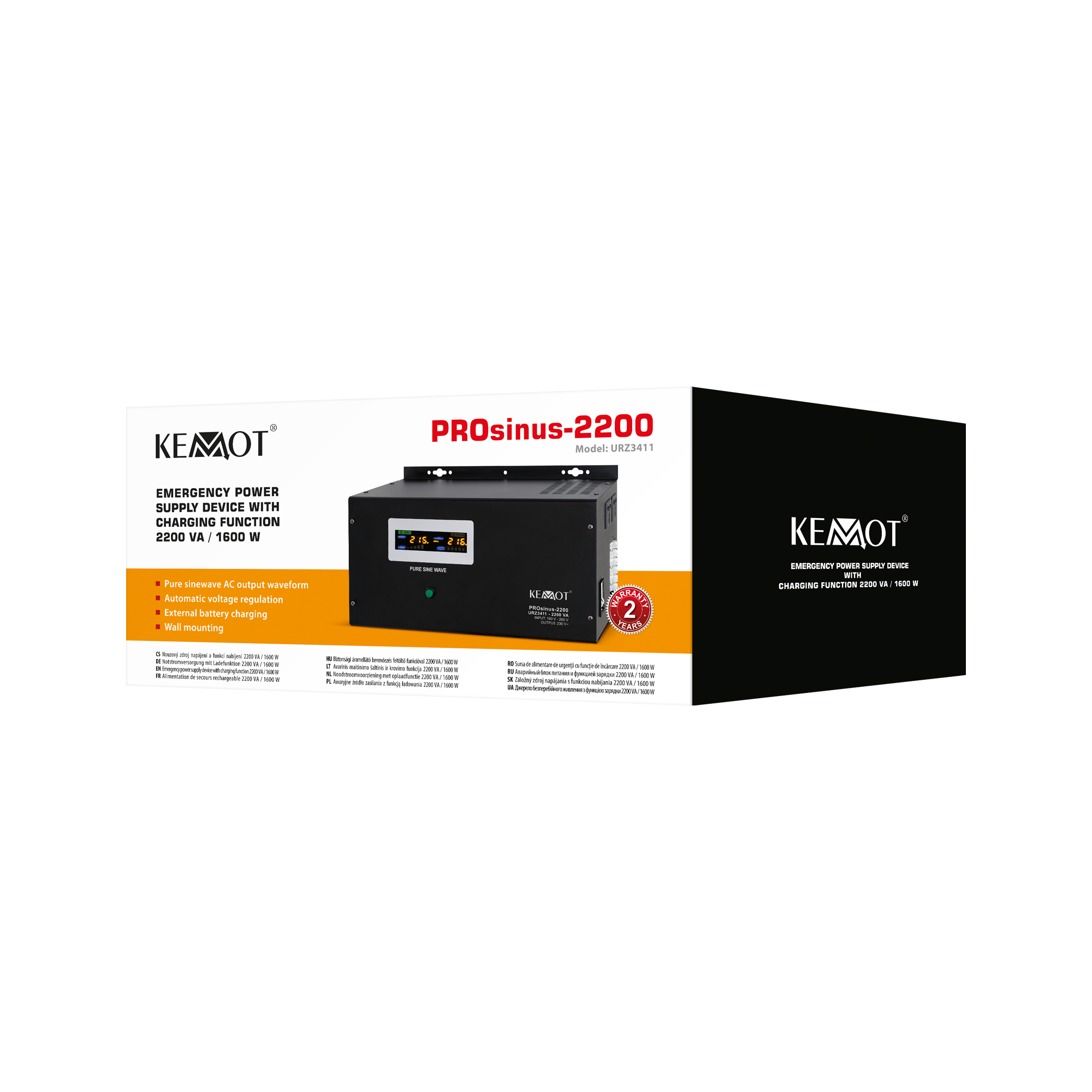 Джерело Безперебійного Живлення KEMOT PROsinus-2200W URZ3411 — Надійне Енергозабезпечення для Важливої Техніки - Зображення 4