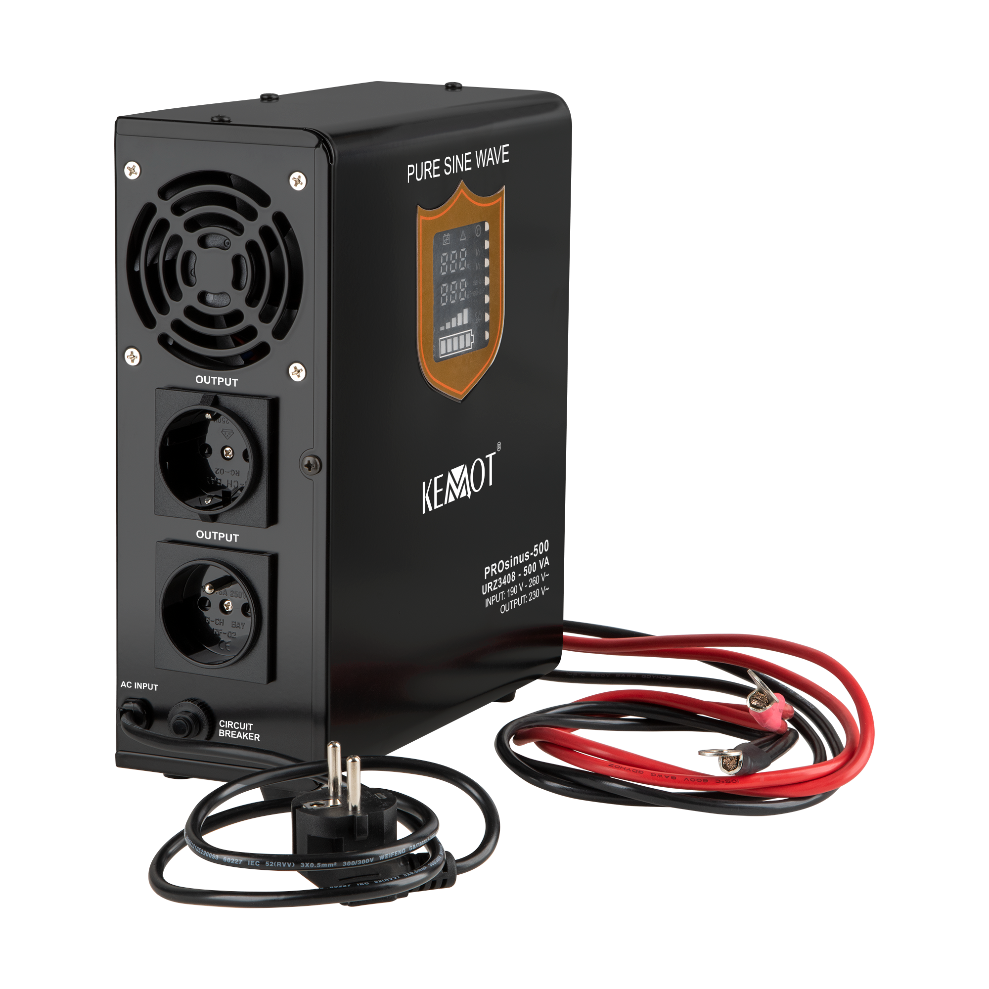 Джерело Безперебійного Живлення KEMOT PROsinus-500W URZ3408 — Ефективна Робота без Збоїв - Зображення 2