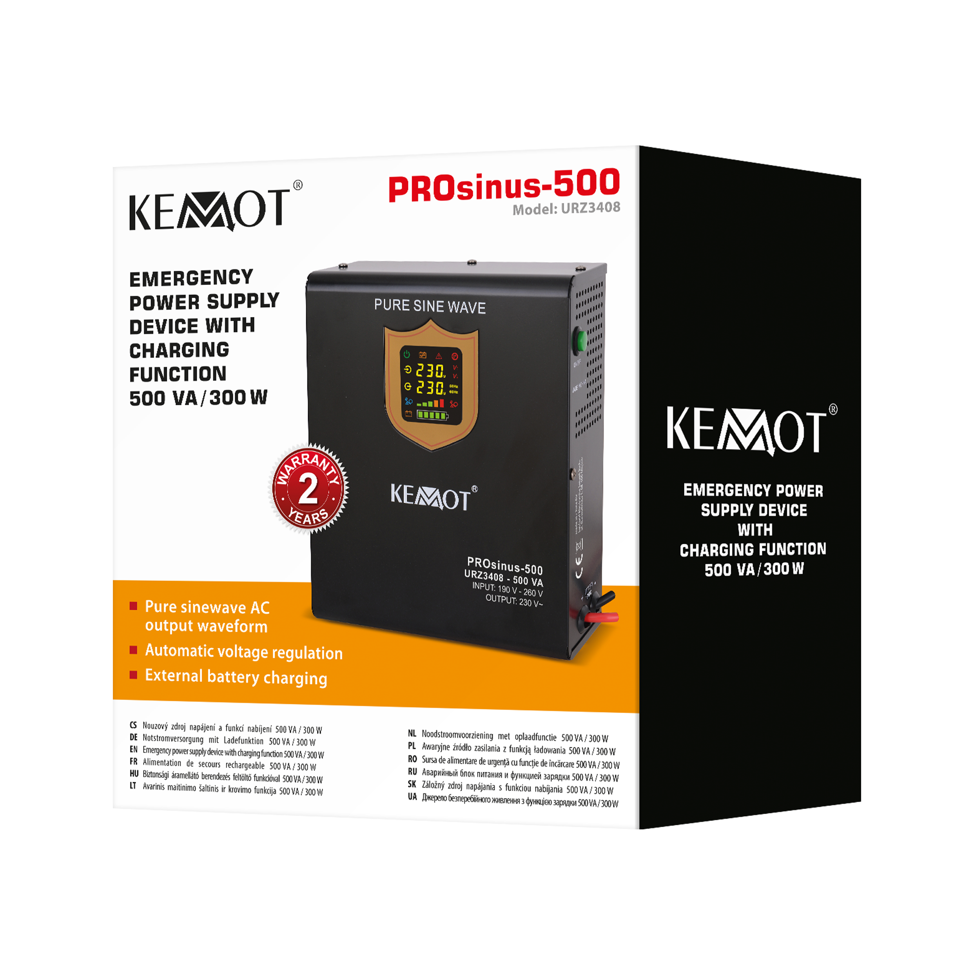 Джерело Безперебійного Живлення KEMOT PROsinus-500W URZ3408 — Ефективна Робота без Збоїв - Зображення 4