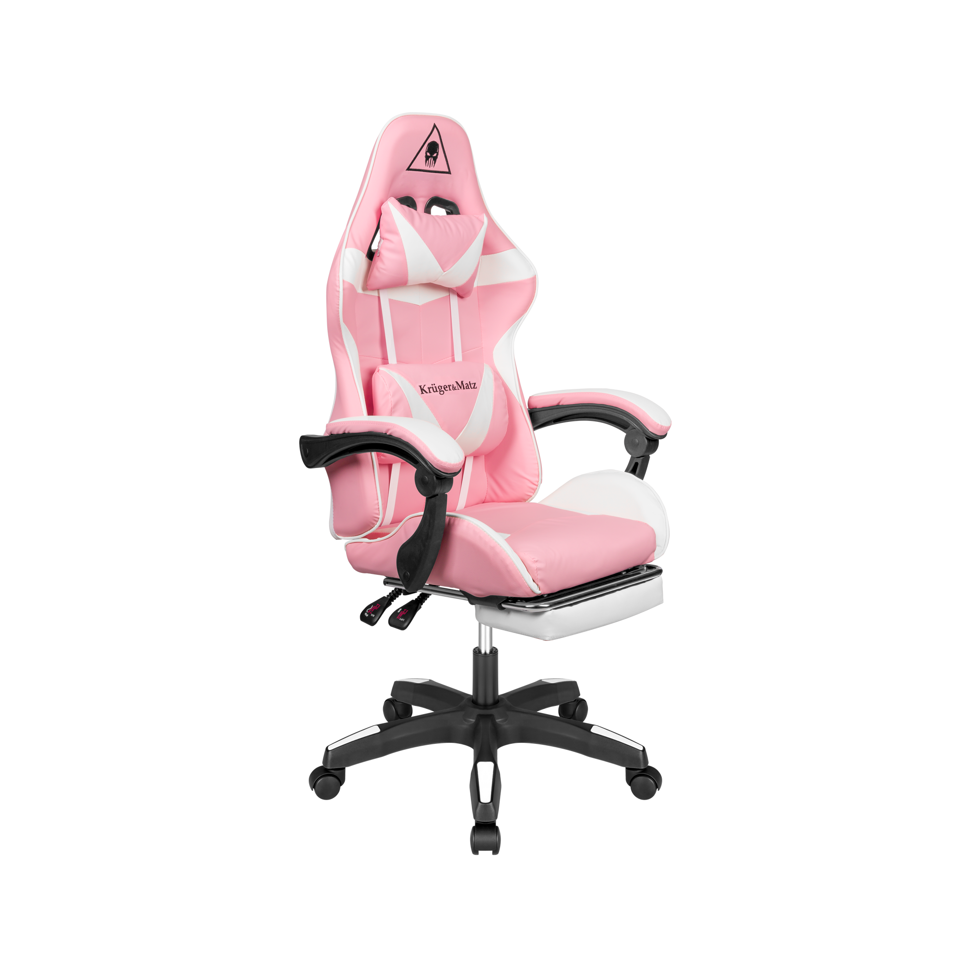 Ігрове Геймерське Крісло Kruger&Matz GX-150 Біло-Рожеве KM0790-P — Стиль та Ергономіка для Тривалих Ігрових Сесій - Зображення 8